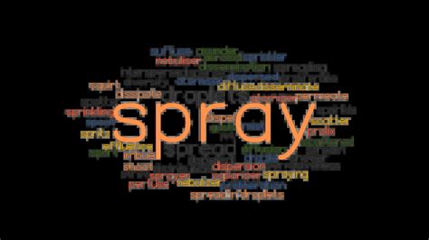 What is another word for spray .